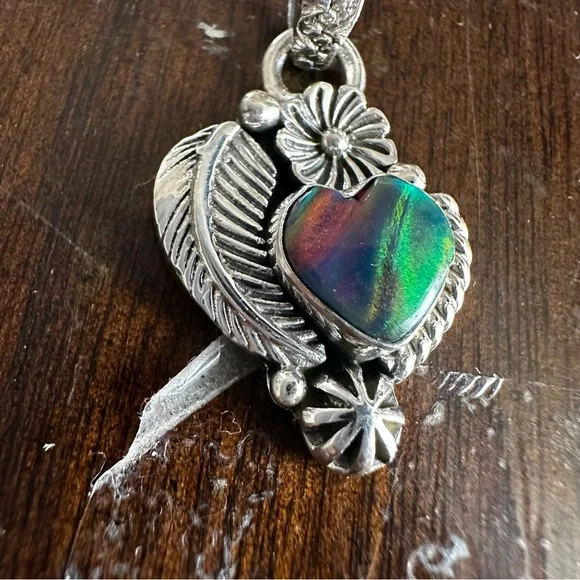 Aurora Opal, Sterling Silver NWT Dainty Pendant wholesale $55 USD, just pendant - Picture 2 of 8
